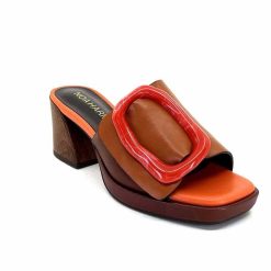 noa harmon Noa Harmon 9678M07 Cuir Multi Marron Orange Mules