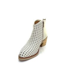 MKD Mkd Ferial Cuir Creme Blanc Bottines Ete