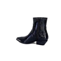 Ivoire0341a Ivoire Ar232 Cuir Noir Bottines