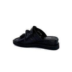 Ivoire-354 Ivoire 107911 Cuir Noir Mules