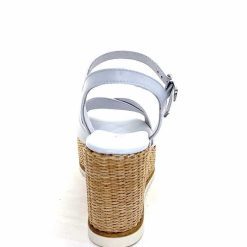 Nero Giardini Nerogiardini 410630 D7078 Cuir Raffia Blanc Plateformes