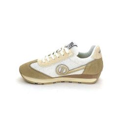 No Name No Name City Run Jogger W Daim Beige Textile Blanc Baskets