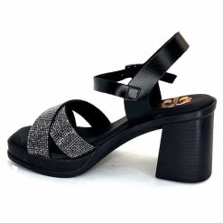 Porronet Porronet Fi 2973 Cuir Noir Strass Noir Sandales