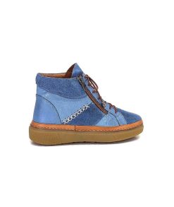 355-ivoire Ivoire 24721 Daim Bleu Bottines