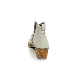 MKD Mkd Ferial Cuir Creme Blanc Bottines Ete