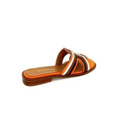 JHay Jhay 2305 Cuir Orange Marron Blanc Mules