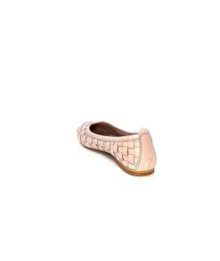 355-ivoire Ivoire 35.45.E201 Cuir Rose Ballerines