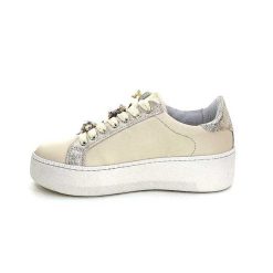 Méliné Meline Pf 7 Acc Var 9102 Cuir Beige Bijoux Baskets