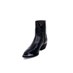 Ivoire0341a Ivoire Ar232 Cuir Noir Bottines