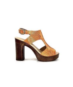 Myma Myma 6580/01 Cuir Metal Orange Sandales