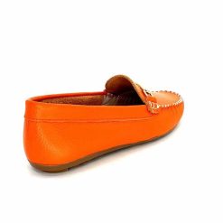 Ivoire0209b Ivoire 12052 Cuir Orange Mocassins