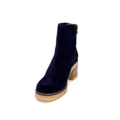 Ivoire0036a Ivoire Cv6104 Daim Bleu Marine Bottines