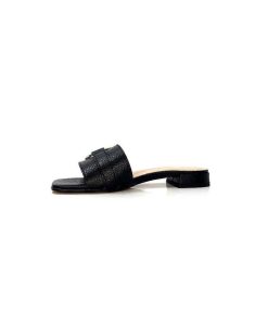 Ivoire0346a Ivoire 22682 Cuir Noir Mules