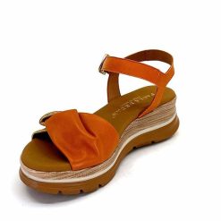 Paula Urban Paula Urban 24611 Cuir Orange Blanc Plateformes