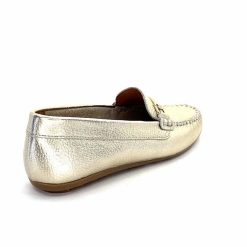 Ivoire0209b Ivoire 12052 Cuir Platine Dore Mocassins