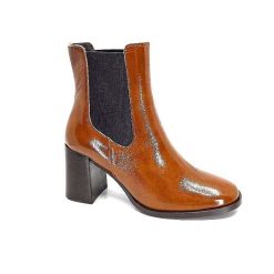 We Do Ivoire 99647A Cuir Vernis Ocra Bottines