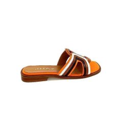 JHay Jhay 2305 Cuir Orange Marron Blanc Mules