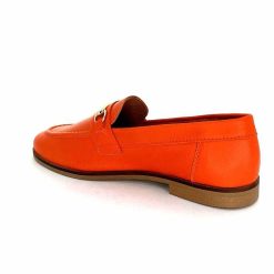 Ivoire0209b Ivoire 12646 Cuir Orange Mocassins