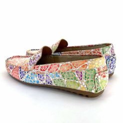 Ivoire0209b Ivoire 10322 Anilina Cuir Beige Multicolore Mocassins