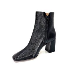 Ivoire0347b Ivoire Ch6556 Cuir Vernis Noir Bottines