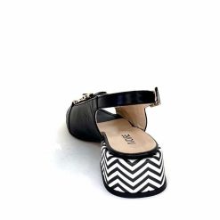 Ivoire0352 Ivoire K254 Lena Cucita Cuir Noir Sandales