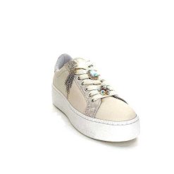 Méliné Meline Pf 7 Acc Var 9102 Cuir Beige Bijoux Baskets