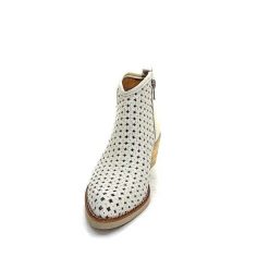 MKD Mkd Ferial Cuir Creme Blanc Bottines Ete