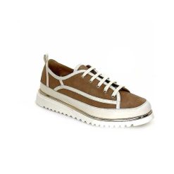 XSA Xsa 9951 Cuir Daim Beige Marron Baskets