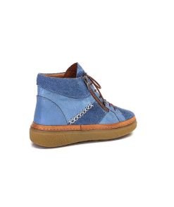 355-ivoire Ivoire 24721 Daim Bleu Bottines