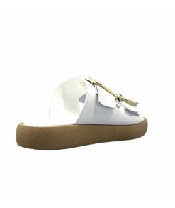 top tris srl Ivoire 8022-02 Cuir Blanc Mules