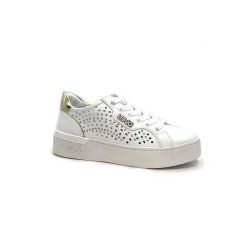 Liu.Jo Liu.Jo Ba4039 Cuir Blanc Dore Baskets