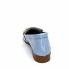 382-ivoire Ivoire 30303 Cuir Vernis Bleu Ciel Mocassins