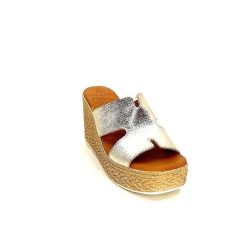 oh my sandals - innova footwear Ivoire 5458 Cuir Or Mules