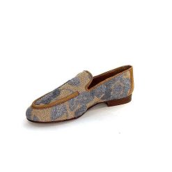 Pedro Miralles Pedro Miralles 14583 Textile Beige Glitter Bleu Ciel Mocassins