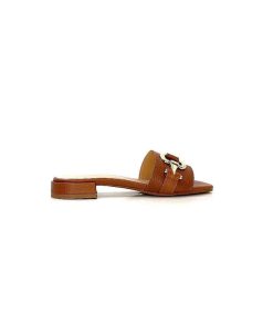 Ivoire0346a Ivoire 22682 Cuir Marron Mules