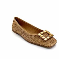 382-ivoire Ivoire 97574 Tk2 Raffia Beige Ballerines