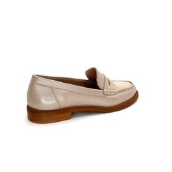 elisa lanci - lady shoes Ivoire Elsa N252 Cuir Beige Nacre Mocassins