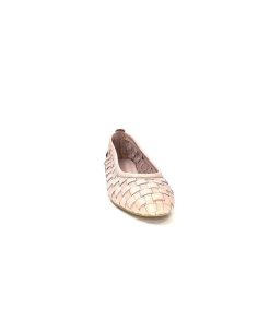 355-ivoire Ivoire 35.45.E201 Cuir Rose Ballerines