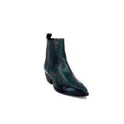 Ivoire0341a Ivoire Ar230 Cuir Metal Vert Bosco Bottines