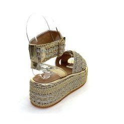 Ivoire0467a Fiorina S213 Flo 699 Raffia Dore Strass Plateformes