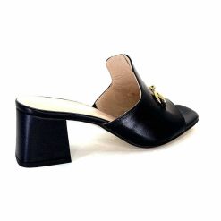 Ivoire0352 Ivoire K166 Caraibi2 Cuir Noir Mules