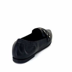 398-ivoire Ivoire M24066 Zb Cuir Noir Mocassins