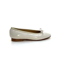 l'arianna L'Arianna 1705 Cuir Vernis Creme Ballerines