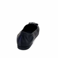 398-ivoire Ivoire M24055 Zb Cuir Noir Ballerines