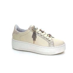 Méliné Meline Pf 7 Acc Var 9102 Cuir Beige Bijoux Baskets