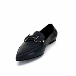 398-ivoire Ivoire M24066 Zb Cuir Noir Mocassins