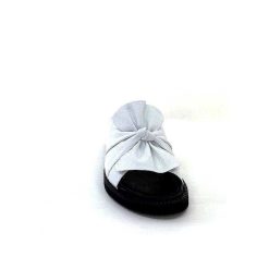 Ivoire-354 Ivoire 107911 Cuir Blanc Mules