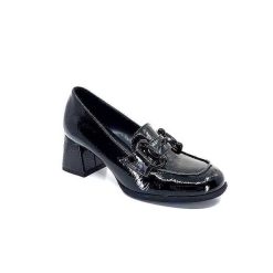 Ivoire0130a Ivoire 204823 Cuir Vernis Noir Mocassins