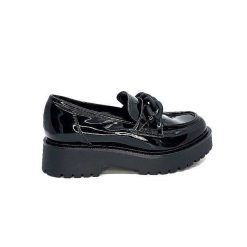 Ivoire0130a Ivoire 1M4158 Cuir Vernis Noir Mocassins