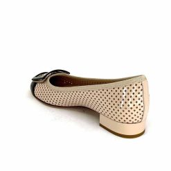 Ivoire0532 Ivoire L1133 For Cuir Vernis Beige Noir Ballerines